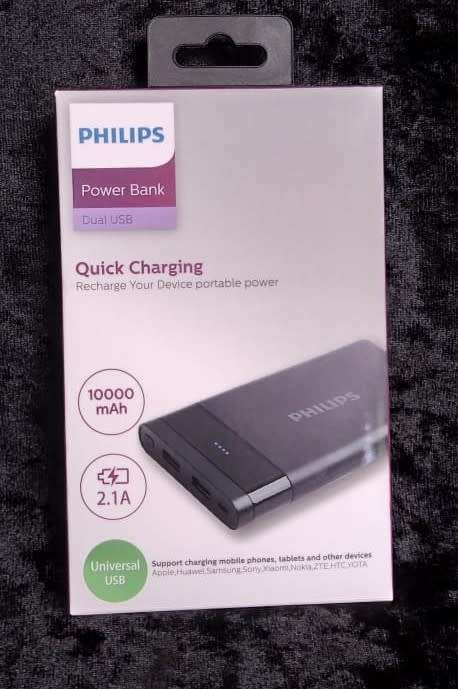 PHILIPS 10000mAh Dual USB Power Bank (Quick Charging)