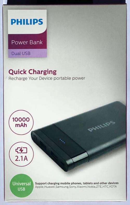 PHILIPS 10000mAh Dual USB Power Bank (Quick Charging)