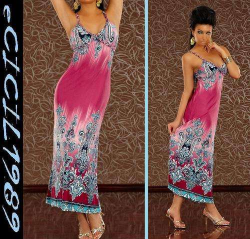 STUNNING BOHO MAXI DRESS by > SWEET MISS < multicoloured size 10/12