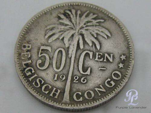 Congo (Belgian Congo) 50 Centimes  _ 1926