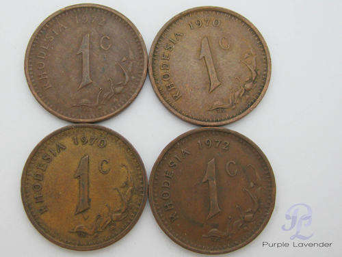 Rhodesia _ 1 cent _ 1970 and  1972