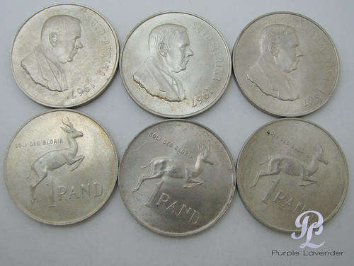 For Muntfin Only_1967 _ R1 Coin _ Lot of 6