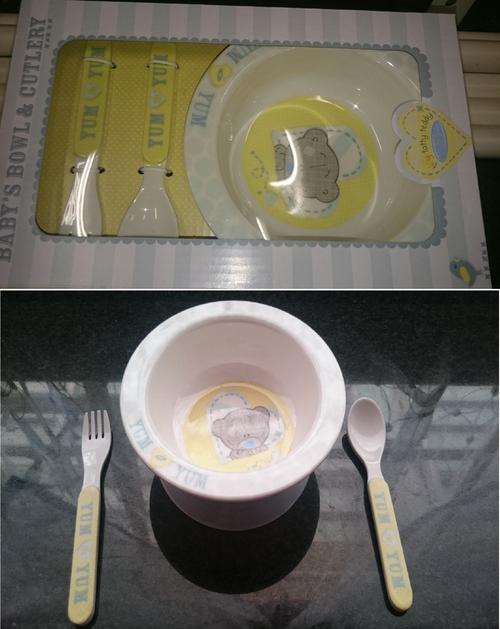 Tatty Teddy Bowl, Spoon & Fork Set