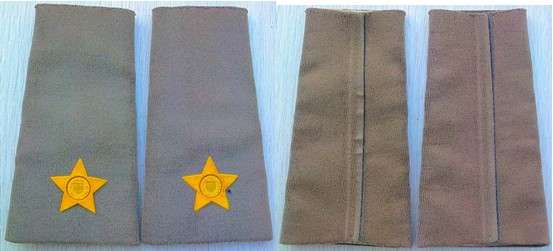 SADF Nutria 2nd Lieutenant Slip-on Rank Boards - Bushwar era 1980's