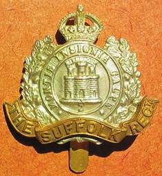 The Suffolk Regiment Cap Badge -- 1913 - 1953