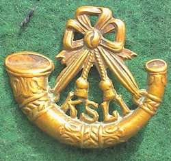 King's Shropshire Light Infantry Collar Badge