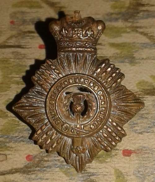 Duke of Edinburgh's Own Rifles Brass Collar Badge - worn 1922 - 1963, two piece