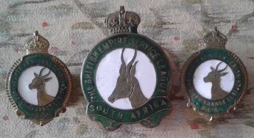 3 x SA Service League Lapel Badges