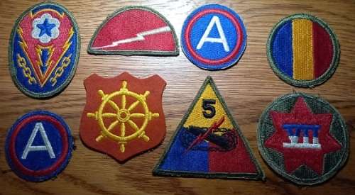 WW2 American Arm Patch Lot