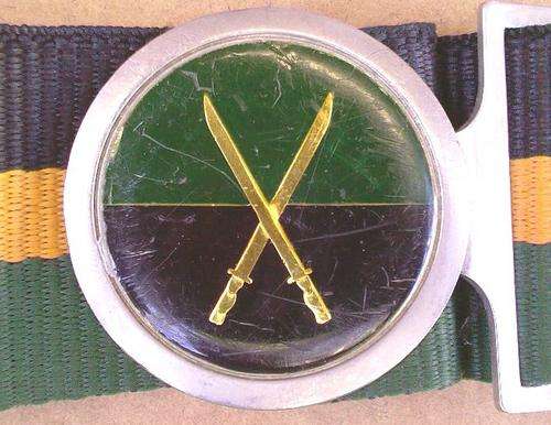 SA Infantry School Buckle - with short length of belt