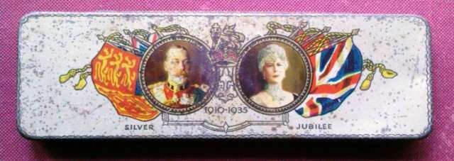 Commemorative King George V & Queen Mary Silver Jubilee - 1910 - 1935 Cadbury Tin