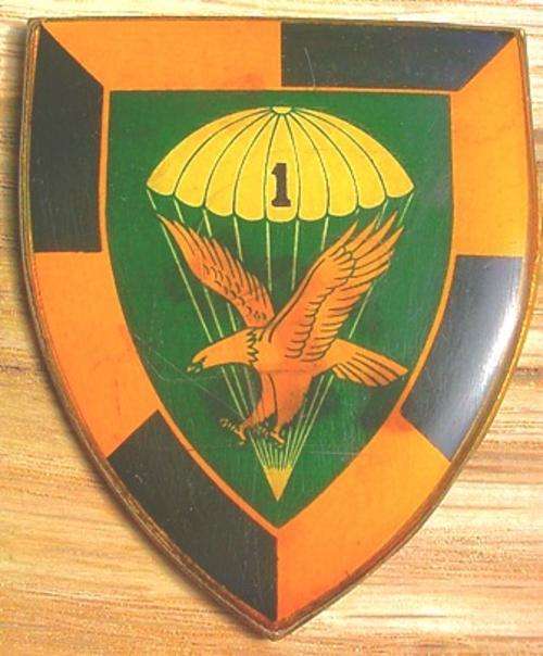 1 Parachute Bn Flash - Yellow, 1st Issue -- no pins