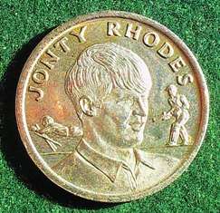 Official Shoprite & Checkers Medal Collection - 1992 - Jonty Rhodes -- 27mm