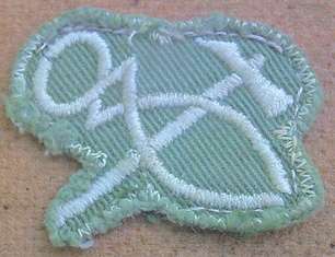 Rhodesian Army Trade Badge - white on olive green