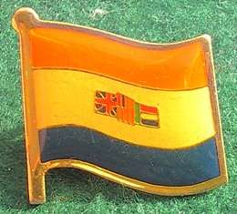 Old SA Flag lapel badge - 21 x 21mm