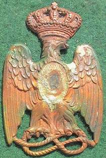 Italian Colonial Police Cap Badge - mising enamel centre