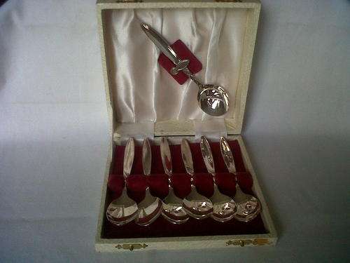 Teaspoon Set   Ancora EPNS England