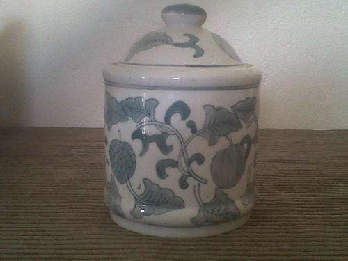 LOVELY BLUE AND WHITE COOKIE JAR