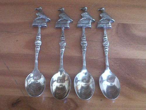 4 X SILVER SPOONS EPNS MADE IN ENGLAND