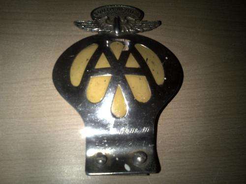 vintage South African A A Bumper badge