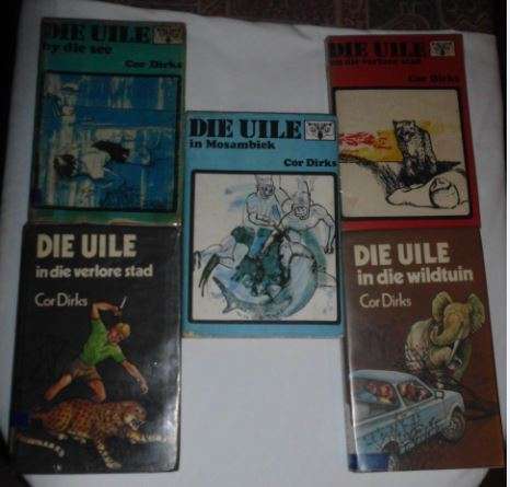 5 X UILE BOEKIES DEUR COR DIRKS - In Mosambiek, By die see, Verlore stad en Wildtuin