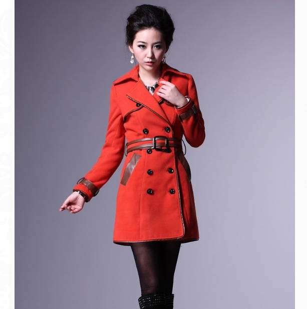 Thickened with leather side windbreaker (S-2XL) M8037 Orange S/M/L/XL/XXL