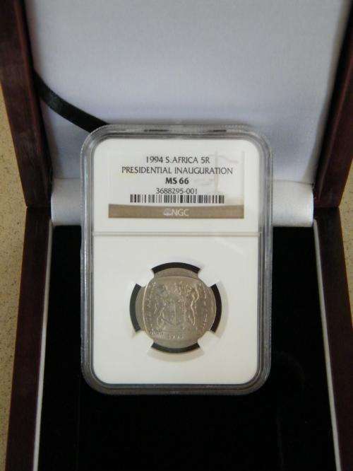 1994 Presidential Inauguration MS66 R5 graded NGC in Mahogany Style Display Box @@@ R1 start