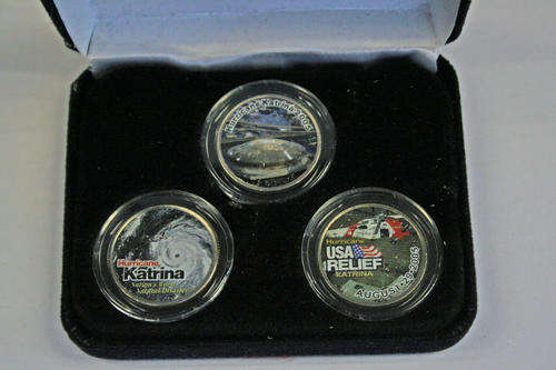 Three Hurricane Katrina Medallions 2005