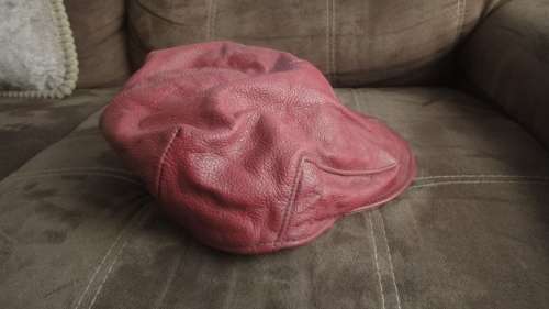 Mens leather Flat cap / Beret Cap