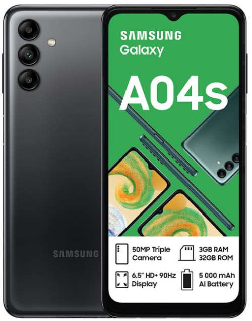Samsung Galaxy A04s Black 32GB Dual Sim All networks (local stock +icasa +2yr warranty)