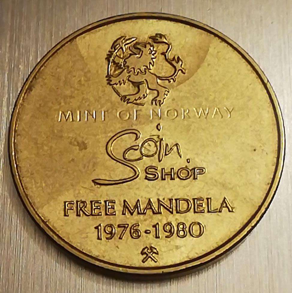 Scoin Shop 'Free Mandela' commemorative coin 1976-1980 circulated