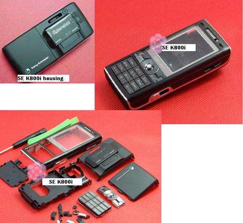 Black Cover Housing + T6 for Sony Ericsson K800 K800i [including keypad].