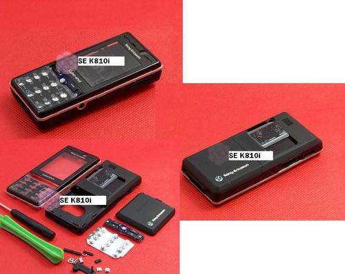 Black Cover Housing + T6 for Sony Ericsson K810 K810i [including keypad].
