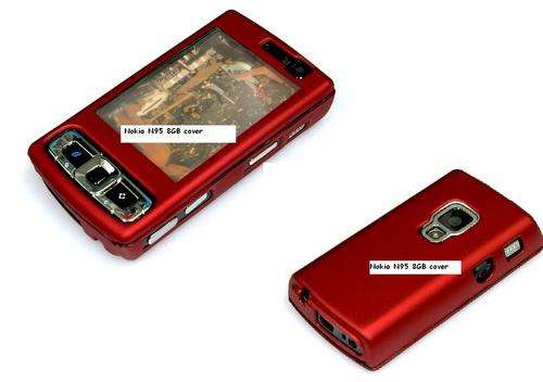 Nokia N95-8GB hard Red Rubber coated Case [excludes the phone]