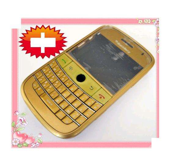 New Housing Cover + Keypad to Fit Blackberry 9000 BOLD (Gold)
