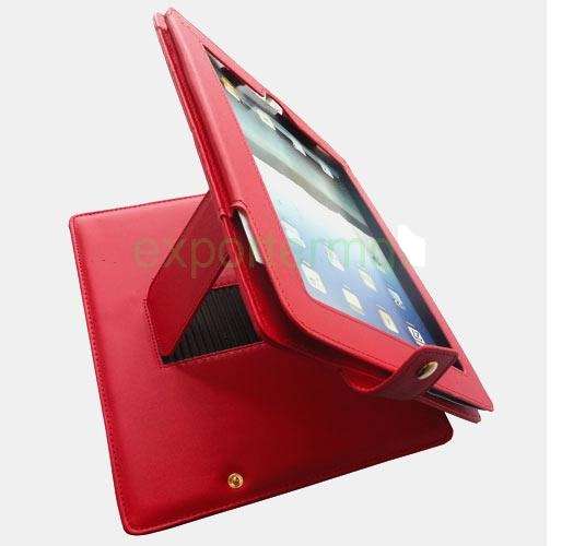 New PU Leather skin case cover for Apple iPad with Kickstand