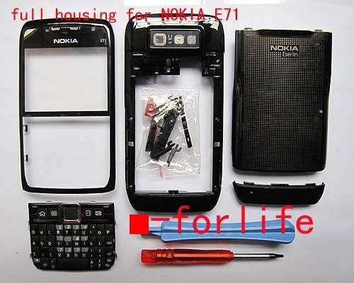 Full housing cover set for Nokia E71 in Black