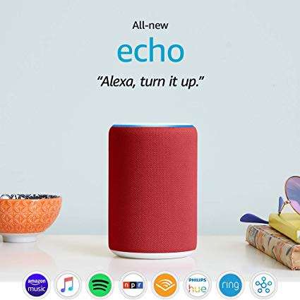 Amazon Echo (Gen 3) - RED ltd. ed.  Smart Home Assistant and Bluetooth/Wi-Fi Speaker