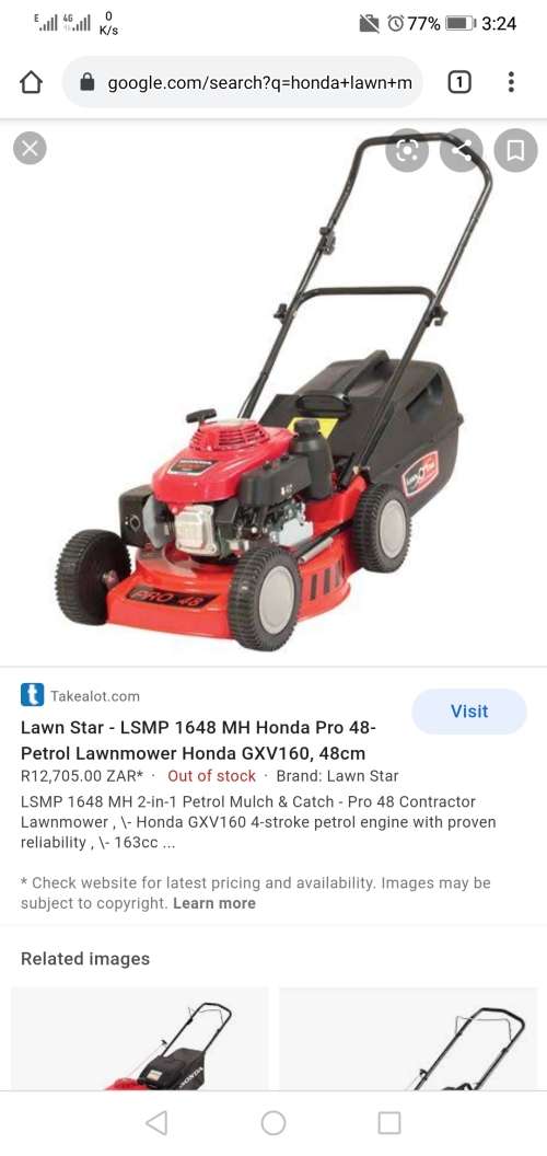 Honda gas lawnmower