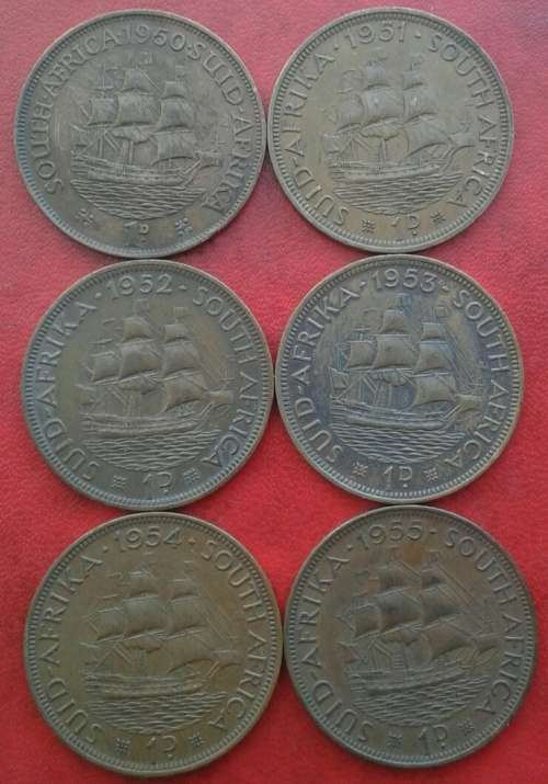 Lot of x21 union pennies (1930-1960)