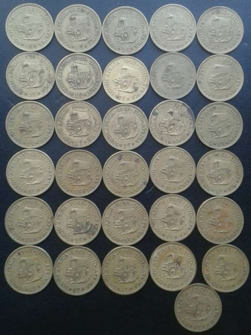 Lot of x31 van Riebeeck 1c coins (1961-1964)