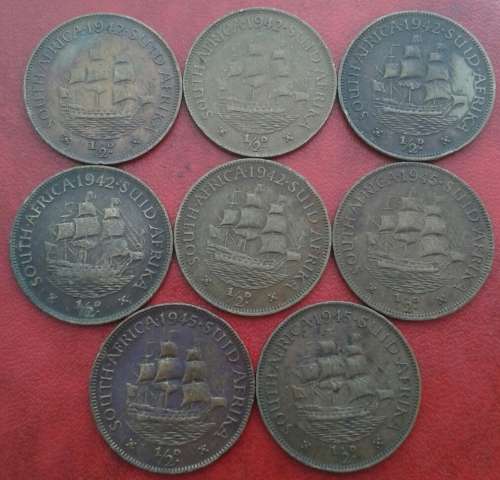 Lot of x23 union 1940's coins (pennies & half pennies)