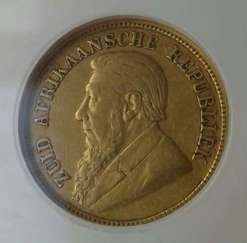 Nice 1896 ZAR gold 1/2 Pond NGC XF45