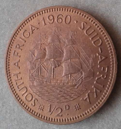 Nice 1960 union brilliant uncirculated 1/2 Penny (last issue)