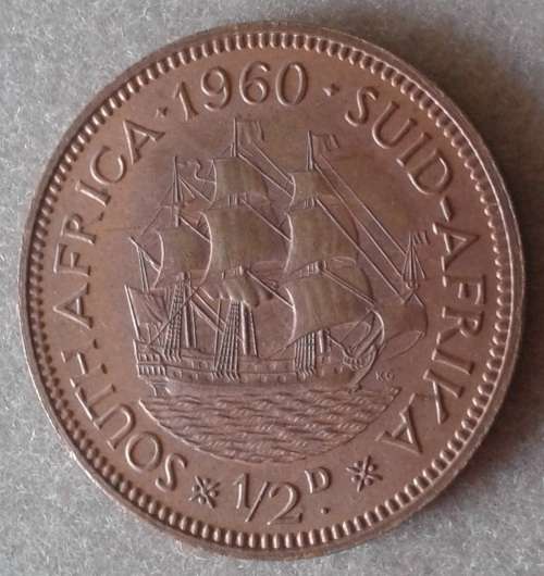 Nice 1960 union brilliant uncirculated 1/2 Penny (last issue)