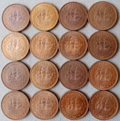 Nice 1960 union brilliant uncirculated 1/2 Penny (last issue)