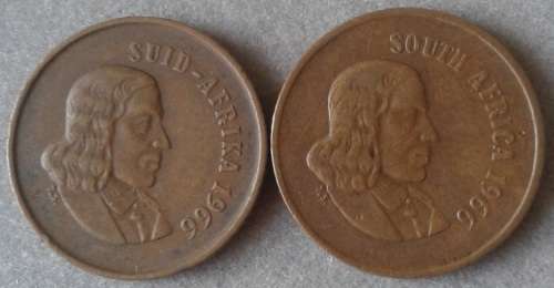 1966 Afrikaans/English 1c set