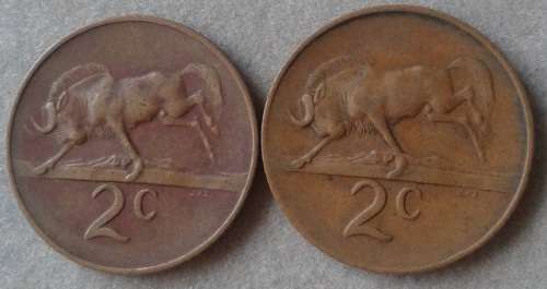 1965 Afrikaans/English 2c set as per images