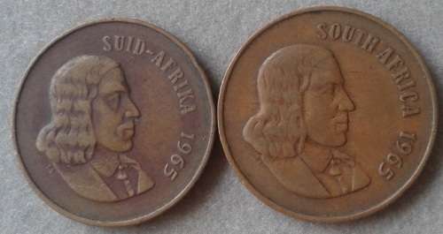 1965 Afrikaans/English 2c set as per images