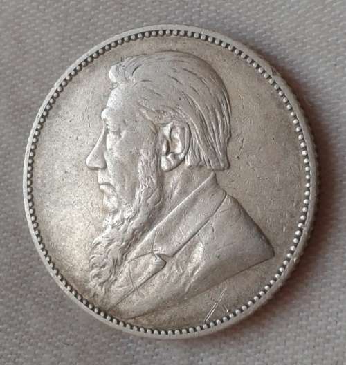 Nice 1897 ZAR Kruger silver shillinb in VF